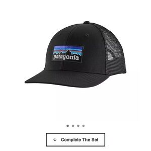 Patagonia Black Mesh Back Trucker Hat NWT